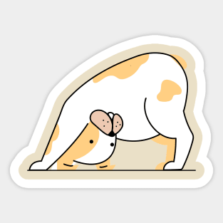 Yoga Downward Dog Pose Sticker